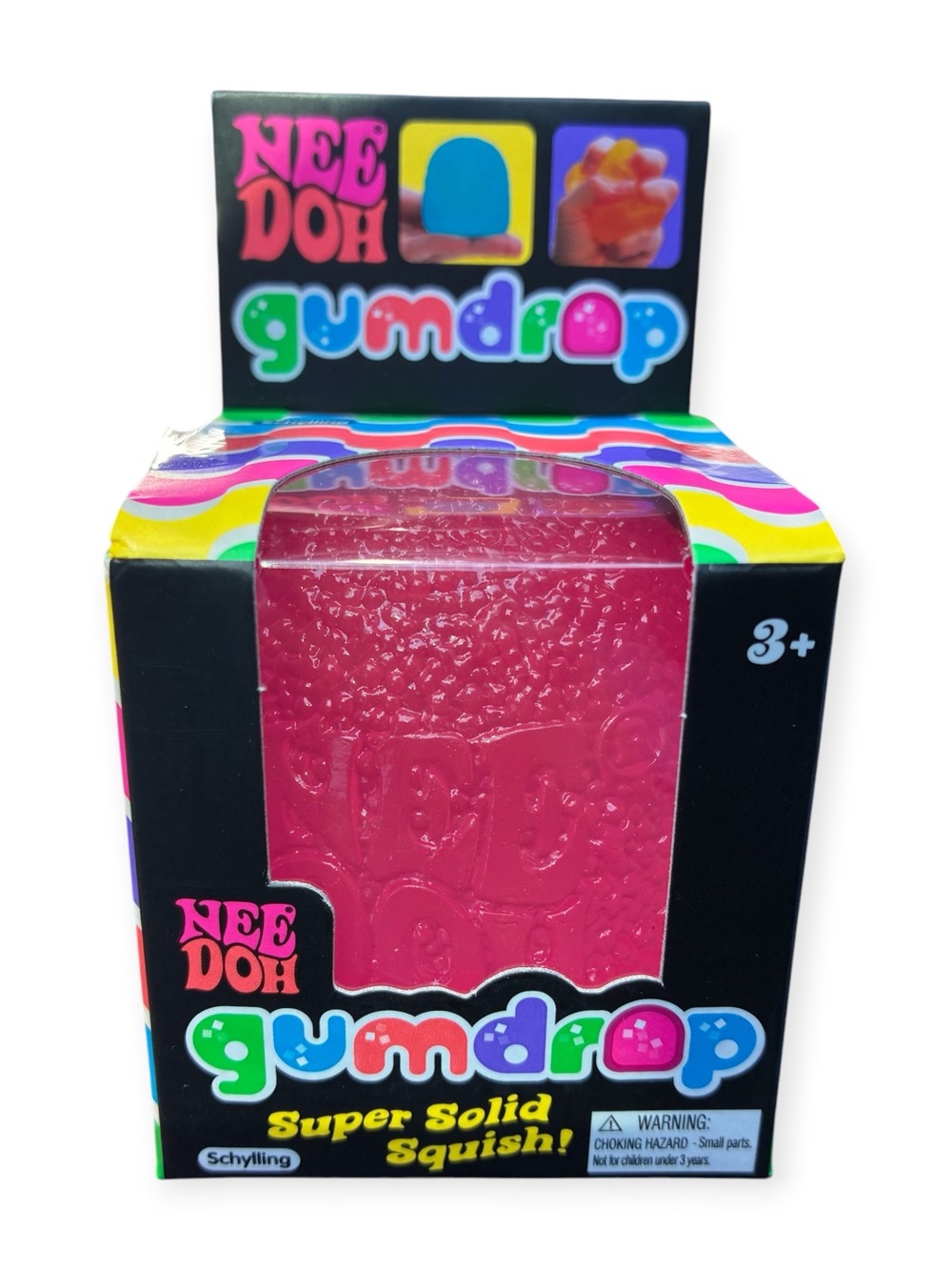 (1) NeeDoh Gumdrop Nee Doh Schylling 100% Real Pink 2022